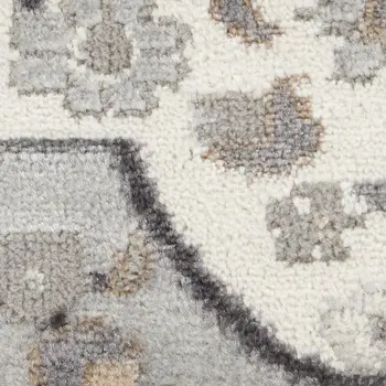 8' Yellow Floral Runner Rug