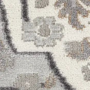 4' X 6' Yellow Floral Power Loom Area Rug