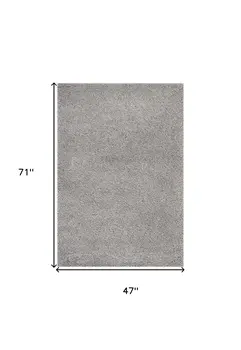 4' X 6' Gray Shag Area Rug