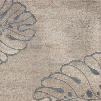 4' X 6' Beige and Gray Botanical Leaves Area Rug