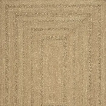 5' X 7' Natural And Brown Handmade Indoor Outdoor Area Rug