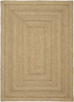 4' X 6' Natural And Brown Handmade Indoor Outdoor Area Rug