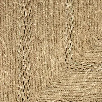 4' X 6' Natural And Brown Handmade Indoor Outdoor Area Rug