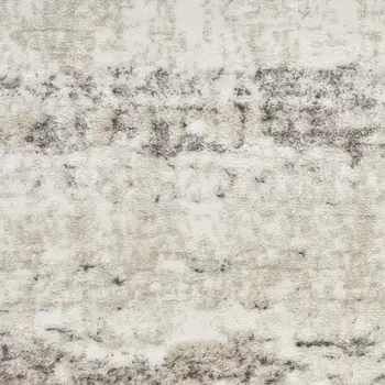 4' X 6' Cream and Gray Abstract Non Skid Area Rug