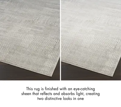 8' Ivory Silver and Gray Abstract Non Skid Runner Rug