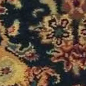 4' X 6' Tan Black and Red Wool Floral Area Rug
