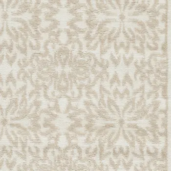 2' X 4' Beige and Ivory Floral Area Rug