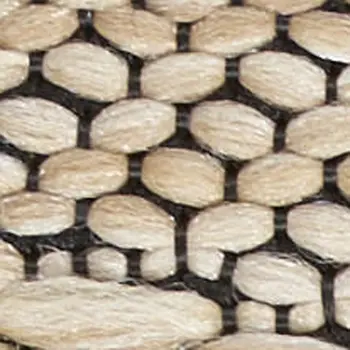 7' Beige and Ivory Trellis Runner Rug