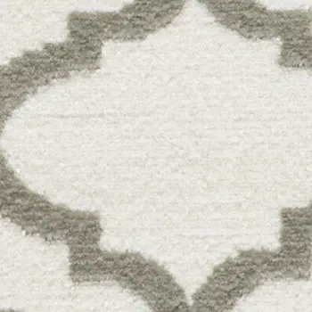 2' X 4' Ivory and Green Trellis Area Rug