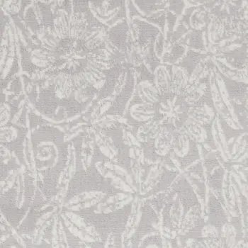 3' X 5' Gray and Ivory Floral Distressed Area Rug