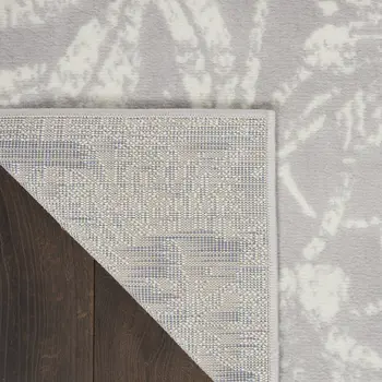 3' X 5' Gray and Ivory Floral Distressed Area Rug
