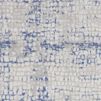 3' X 5' Ivory Blue and Gray Abstract Area Rug