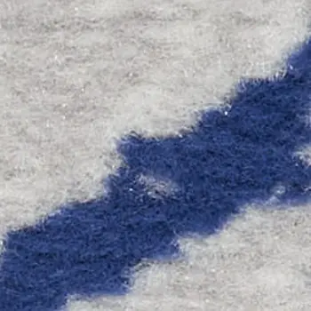 6' Ivory and Navy Blue Abstract Runner Rug