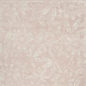 4' X 6' Pink and Ivory Floral Distressed Area Rug