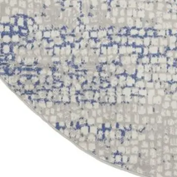 4' X 6' Gray and Ivory Geometric Area Rug