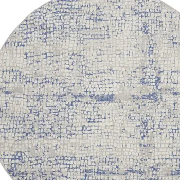 4' X 6' Gray and Ivory Geometric Area Rug