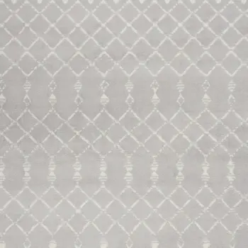 4' X 6' Gray and Ivory Geometric Area Rug