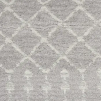 3' X 5' Gray and Ivory Geometric Area Rug