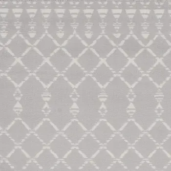 3' X 5' Gray and Ivory Geometric Area Rug