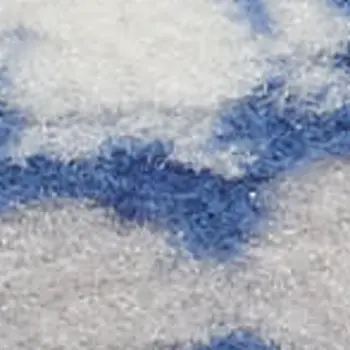 3' X 5' Ivory and Blue Geometric Area Rug