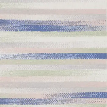 3' X 5' Ivory Tan and Blue Striped Area Rug