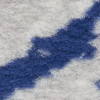 6' Ivory and Blue Floral Medallion Runner Rug
