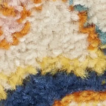 3' X 5' Ivory and Blue Medallion Area Rug