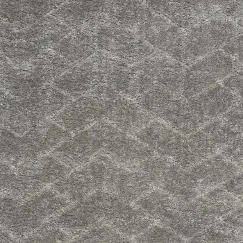4' X 6' Gray Chevron Shag Area Rug