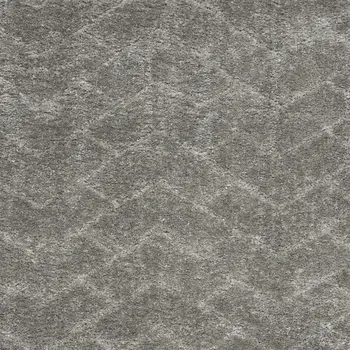 4' X 6' Gray Chevron Shag Area Rug