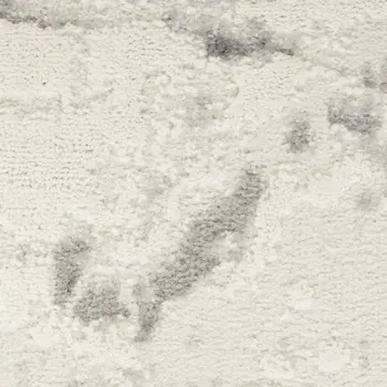 4' X 6' Ivory Black and Gray Abstract Non Skid Area Rug