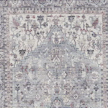 12' Ivory And Black Floral Distressed Runner Rug