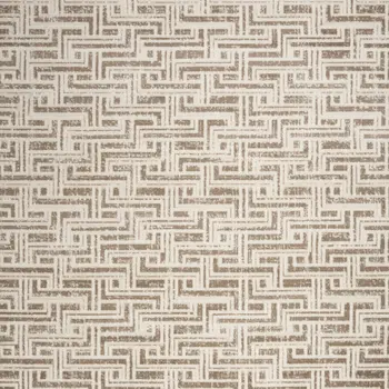 5' X 7' Brown Geometric Distressed Area Rug