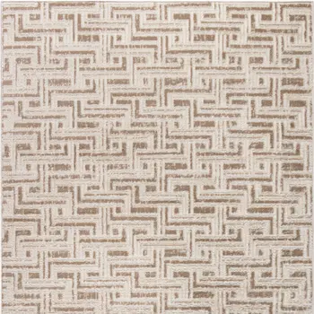 4' X 6' Brown Geometric Distressed Area Rug