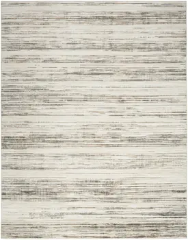 8' X 10' Cream Abstract Distressed Area Rug