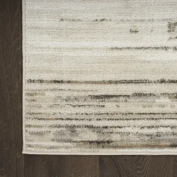 8' X 10' Cream Abstract Distressed Area Rug