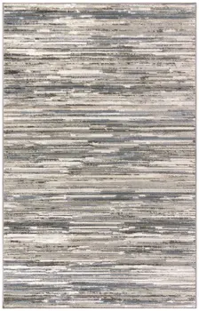 4' X 6' Cream Abstract Distressed Area Rug