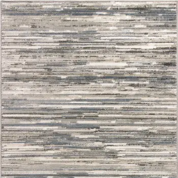 4' X 6' Cream Abstract Distressed Area Rug