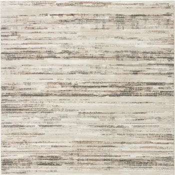 4' X 6' Cream Abstract Distressed Area Rug