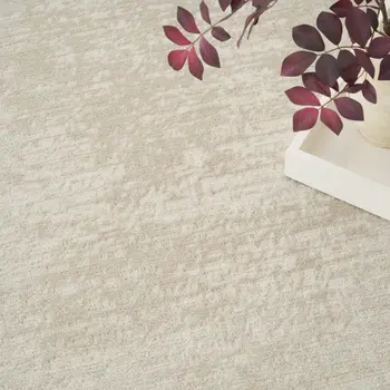 8' X 10' Cream Abstract Area Rug