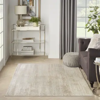 4' X 6' Cream Abstract Area Rug