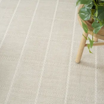 9' X 12' Cream Geometric Area Rug