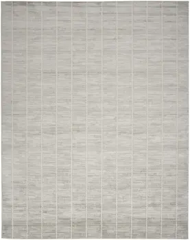 9' X 12' Gray Geometric Area Rug