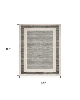 5' X 7' Gray Geometric Area Rug