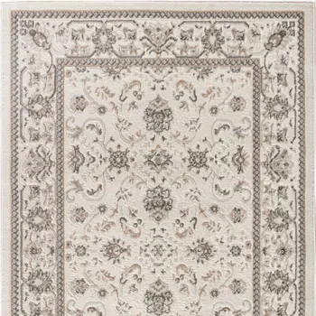 4' X 6' Cream Floral Distressed Area Rug