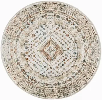 5' X 7' Gray Geometric Distressed Area Rug