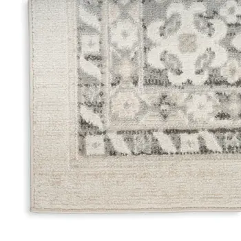 4' X 6' Gray Geometric Distressed Area Rug