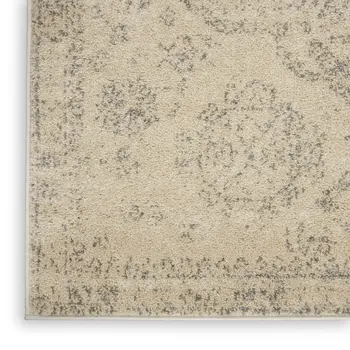 4' X 6' Beige And Gray Oriental Distressed Area Rug