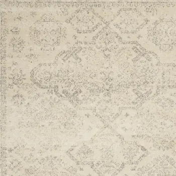 4' X 6' Beige And Gray Oriental Distressed Area Rug