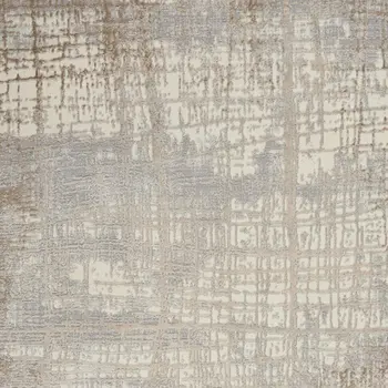 4' X 6' Ivory and Light Blue Oriental Distressed Area Rug