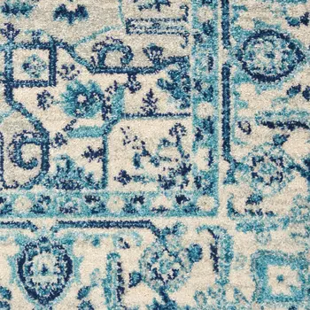 4' X 6' Ivory And Gray Floral Medallion Distressed Area Rug